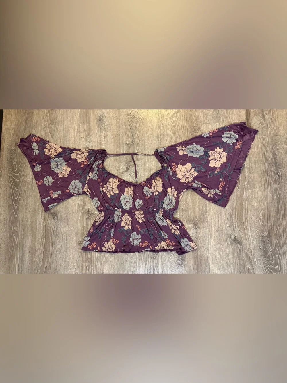 Free People Glenside Floral Print Top